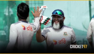 Mushtaq Ahmed Bats in Chattogram, Bowled Out by Taijul