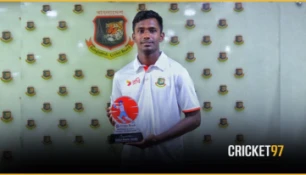 Prime Bank PLC Presents Crest to U-19 Asia Cup Winning Captain Azizul Hakim Tamim