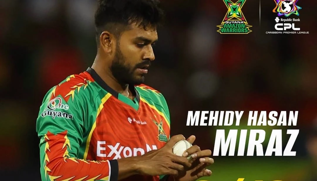 সিপিএলে মিরাজের স্বপ্নের অভিষেক, শিকার ৩ উইকেট